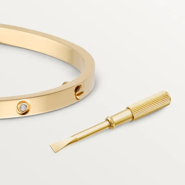 CARTIER LOVE BRACELET, SMALL MODEL, 10 DIAMONDS - Image 5