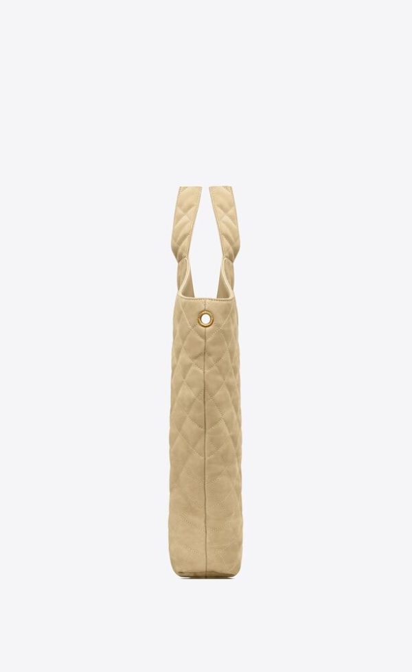 SAINT LAURENT ICARE MAXI SHOPPING BAG IN QUILTED NUBUCK SUEDE - Image 4