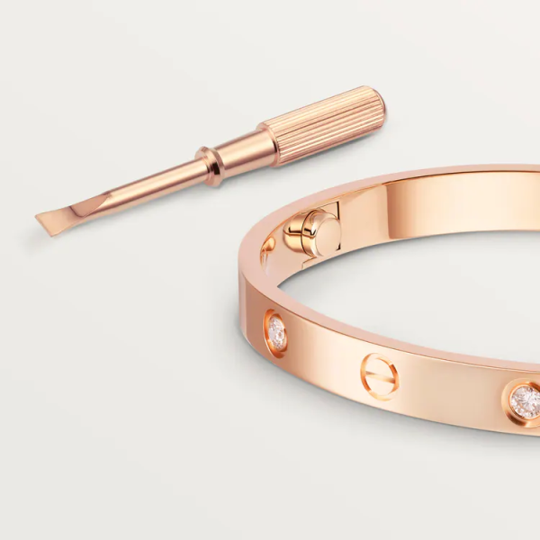 CARTIER LOVE BRACELET, 4 DIAMONDS - Image 3