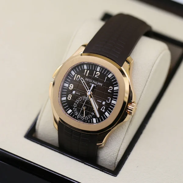 Patek Philippe Aquanaut Travel Time 40 mm | 18k Everose Gold bracelet | Brown embossed dial | Men's Watch 5164R-001 - Image 3