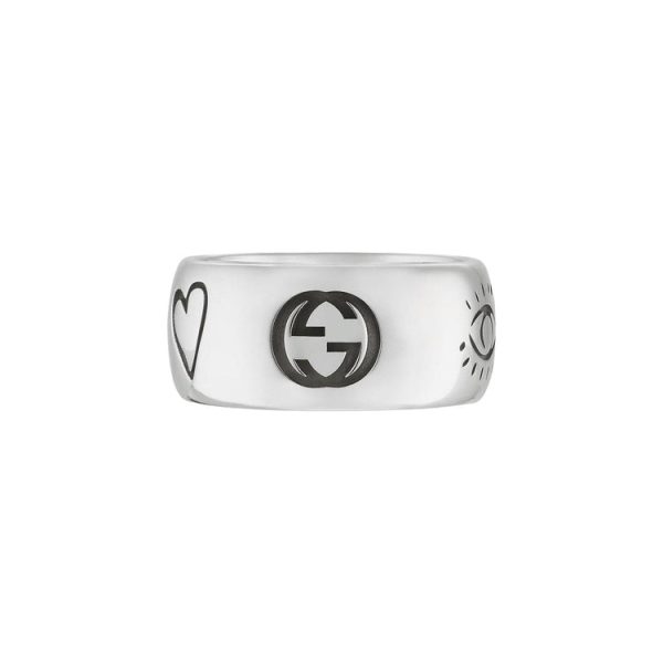 GUCCI Wide Blind For Love Ring - Image 2