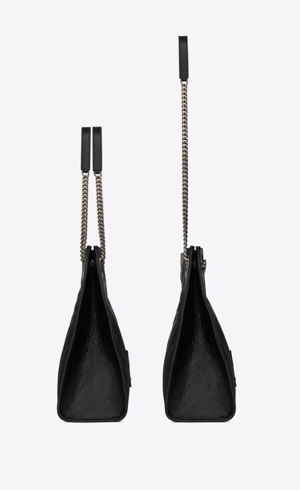 SAINT LAURENT NIKI LARGE SHOPPING IN CRINKLED VINTAGE LEATHER - Image 4