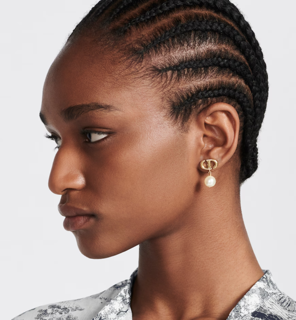 DIOR CD Navy Earrings - Image 2