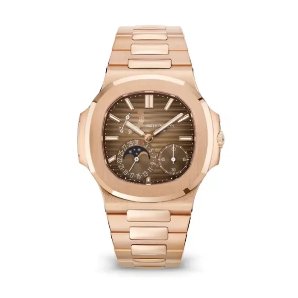 Patek Philippe Nautilus Moonphase 40 mm | 18k Rose gold bracelet | Brown dial | 18k Rose gold Case Men's Watch 5712-1R