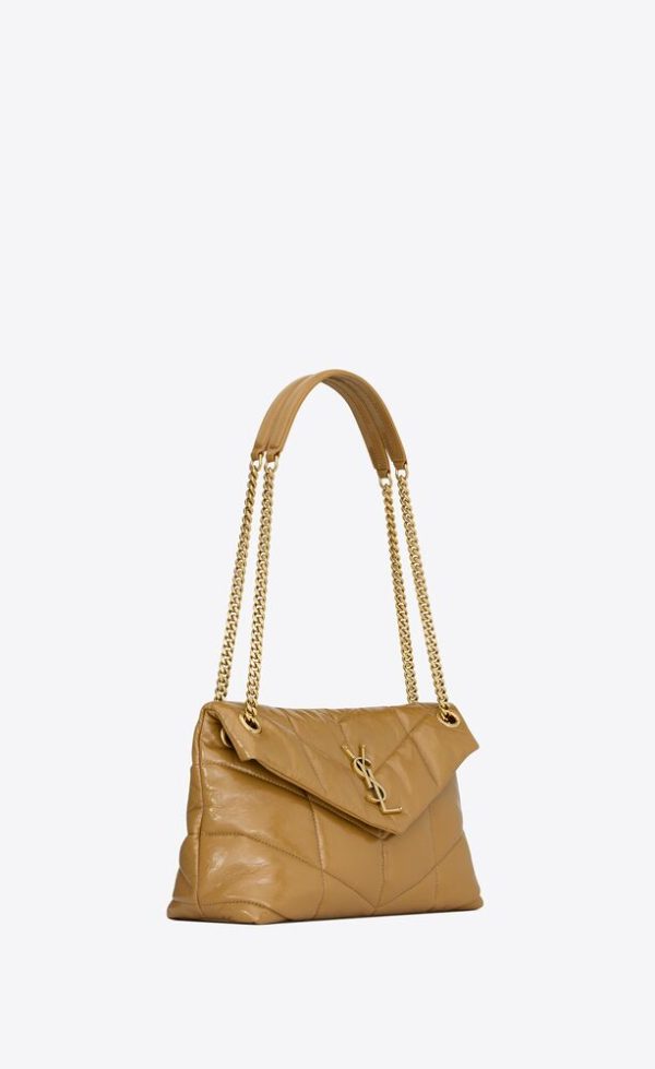 SAINT LAURENT SMALL PUFFER IN CRINKLED LEATHER - Image 5