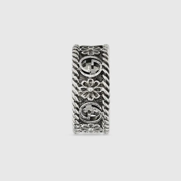 GUCCI INTERLOCKING SILVeR RING - Image 4