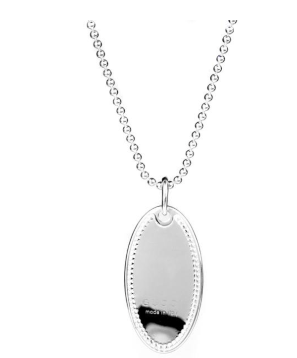 GUCCI Sterling SiLVer Oval Charm Necklace - Image 2