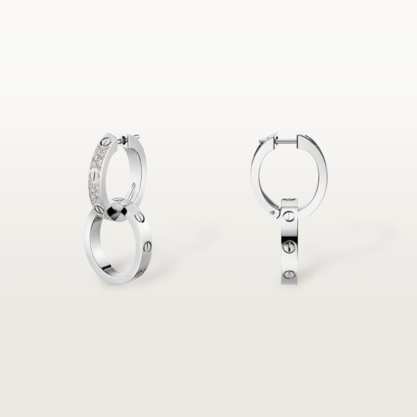 CARTIER LOVE EARRINGS, MULTIWEAR, HALF-PAVED - Image 2