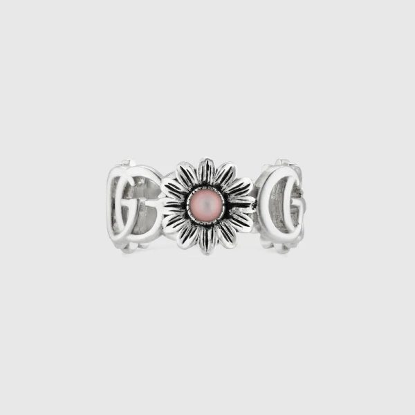 GUCCI DOUBLE G MOTHER OF PEARL RING - Image 2