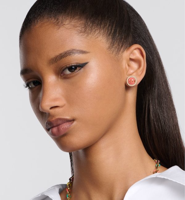 DIOR Petit CD Baroque Stud Earrings - Image 2