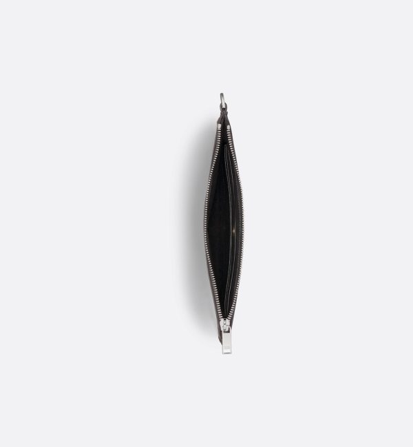 DIOR A5 Pouch Black Oblique Galaxy Leather - Image 2