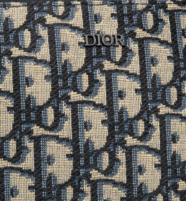 DIOR Pouch Beige and black Oblique jacquard - Image 5