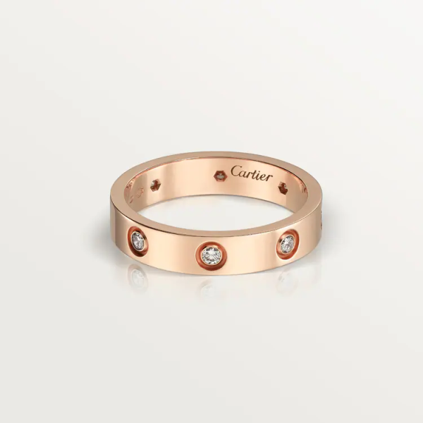 CARTIER LOVE WEDDING BAND, 8 DIAMONDS