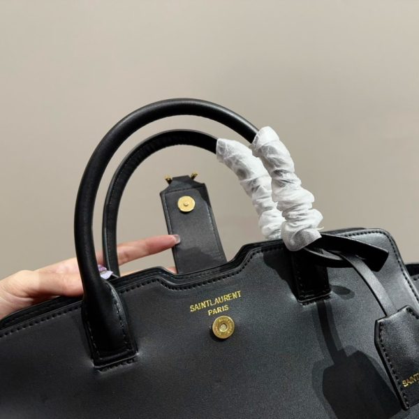 SAINT LAURENT Calfskin Small Monogram Downtown Cabas - Image 2