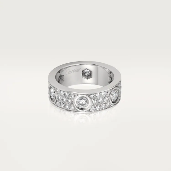 CARTIER LOVE RING, DIAMOND-PAVED