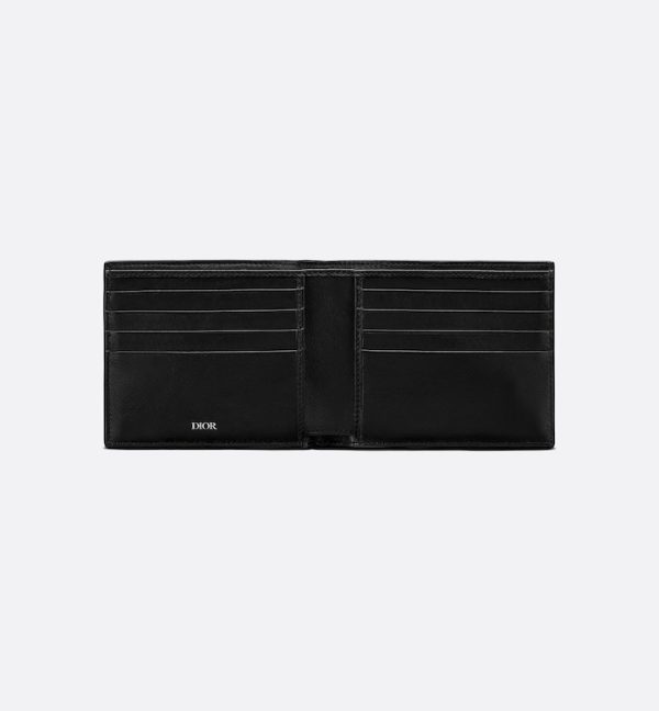 DIOR Bifold Wallet  Black Oblique Galaxy Leather - Image 4