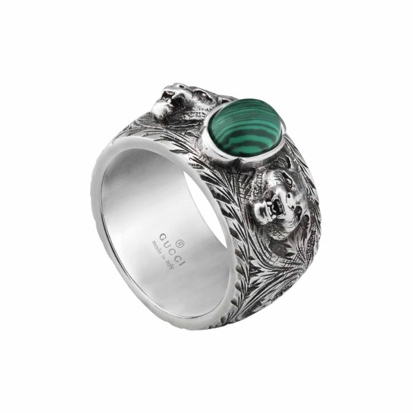 GUCCI Small Feline Head Sterling SiLVer Ring