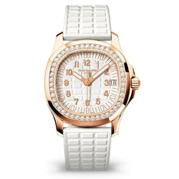 Patek Philippe Aquanaut Rose Gold 5068R-010 with “Pure White” Embossed dial Watch, 18k Rose Gold case