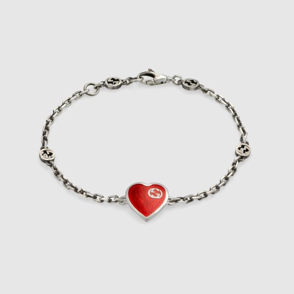 GUCCI HEART BRACELET WITH INTERLOCKING G