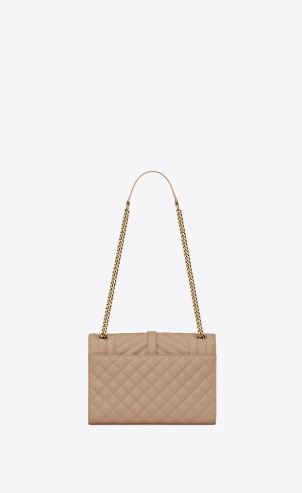 SAINT LAURENT ENVELOPE MEDIUM IN QUILTED GRAIN DE POUDRE EMBOSSED LEATHER - Image 2