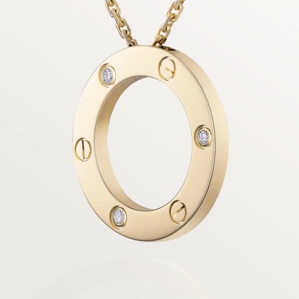CARTIER LOVE NECKLACE, 3 DIAMONDS - Image 4