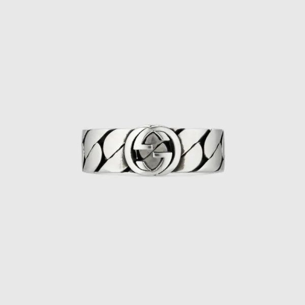 GUCCI WIDE INTERLOCKING RING - Image 2