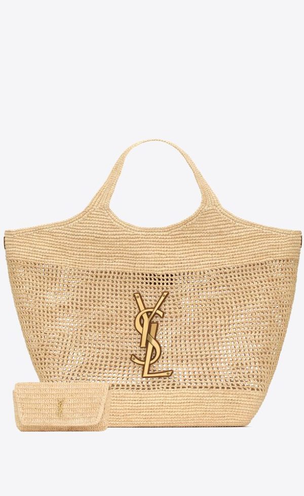 SAINT LAURENT ICARE IN RAFFIA - Image 5