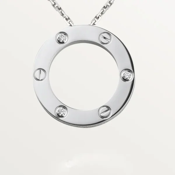 CARTIER LOVE NECKLACE, 3 DIAMONDS - Image 5