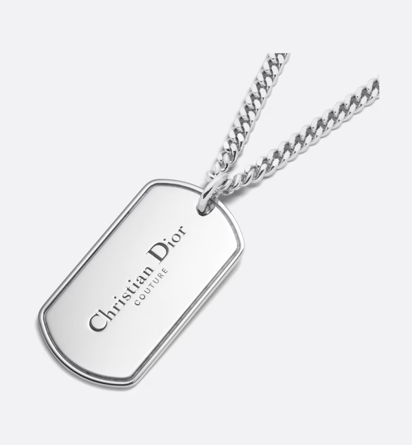 DIOR CD Couture Plate Pendant Necklace - Image 3