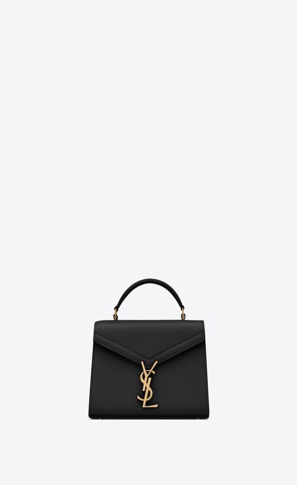 SAINT LAURENT CASSANDRA MINI TOP HANDLE BAG IN GRAIN DE POUDRE EMBOSSED LEATHER - Image 3