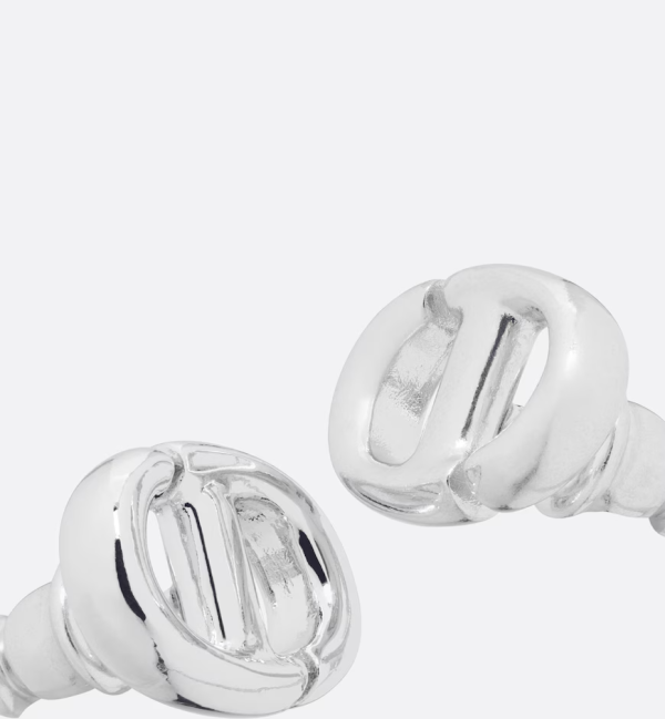 DIOR CD Navy Stud Earrings - Image 5