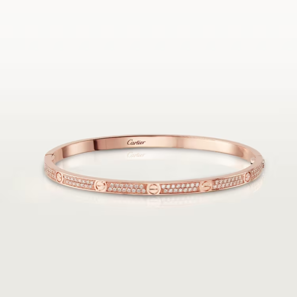 CARTIER LOVE BRACELET, SMALL MODEL, PAVED