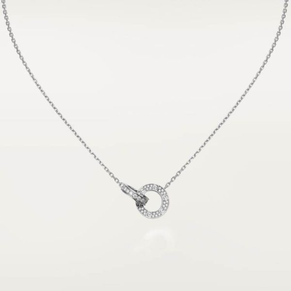 CARTIER LOVE NECKLACE, PAVED WITH DIAMONDS 18K WHITE GOLD