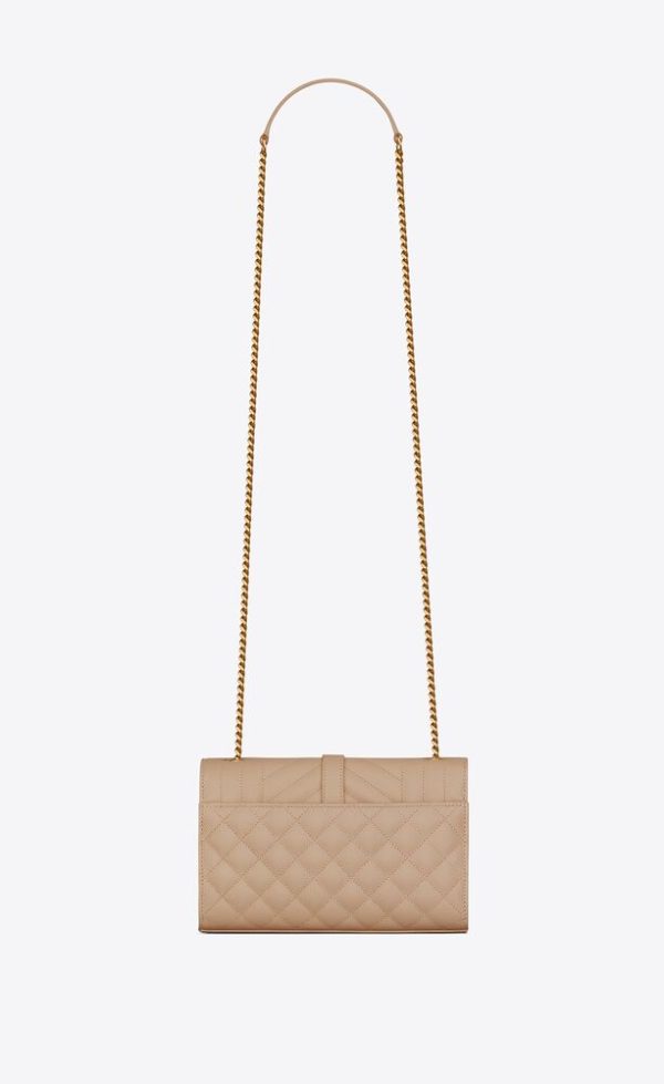 SAINT LAURENT ENVELOPE SMALL IN QUILTED GRAIN DE POUDRE EMBOSSED LEATHER - Image 2