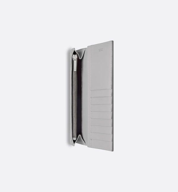DIOR Vertical Bifold Wallet Gray CD Diamond Canvas - Image 3