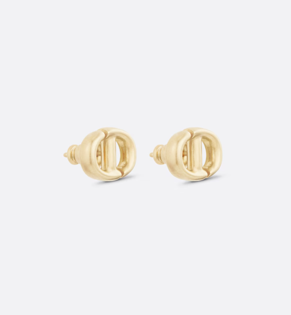 DIOR CD Navy Stud Earrings - Image 4