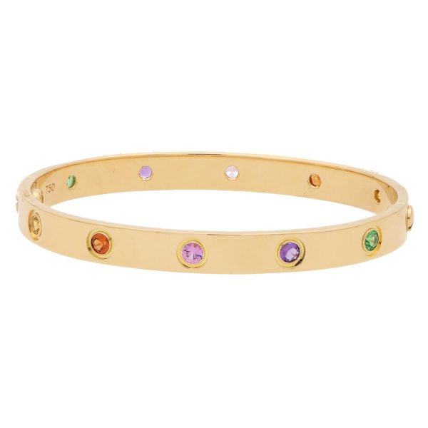 CARTIER Multi Gem Love Bracelet in 18k Yellow Gold - Image 3
