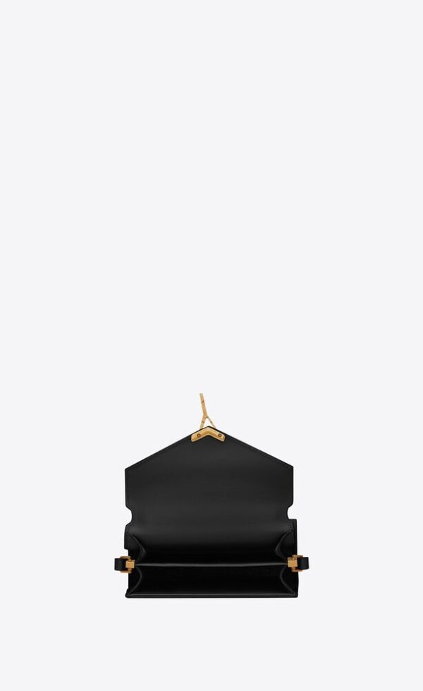 SAINT LAURENT CASSANDRA MINI TOP HANDLE BAG IN GRAIN DE POUDRE EMBOSSED LEATHER - Image 4