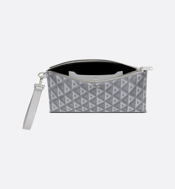 DIOR A5 Pouch Gray Diamond Canvas - Image 2