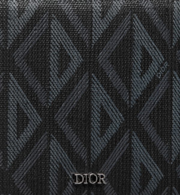 DIOR Bifold Wallet  Black CD Diamond Canvas - Image 3