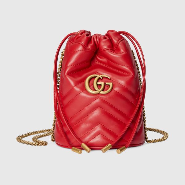 GUCCI MARMONT MATELASSE MINI BUCKET BAG