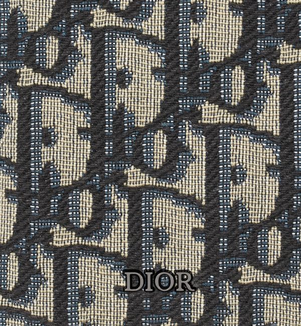 DIOR Vertical Long Wallet  Beige and Black Oblique Jacquard - Image 6