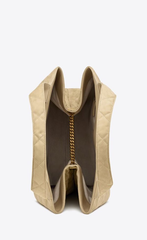 SAINT LAURENT ICARE MAXI SHOPPING BAG IN QUILTED NUBUCK SUEDE - Image 7