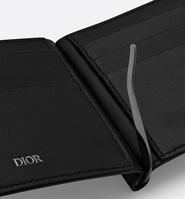 DIOR Wallet with Bill Clip Black CD Diamond Canvas - Image 3