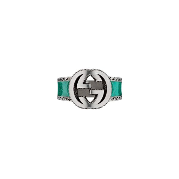 GUCCI TURQUOISE ENAMEL RING - Image 2