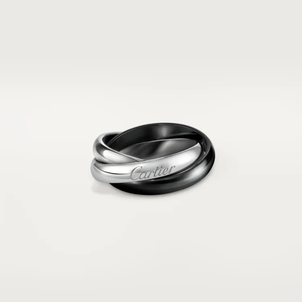 CARTIER TRINITY RING, CLASSIC CERAMIC