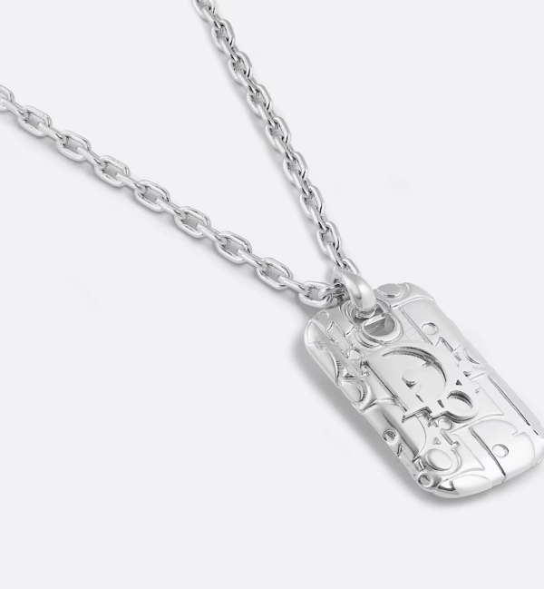 DIOR Oblique Plate Pendant Necklace - Image 2