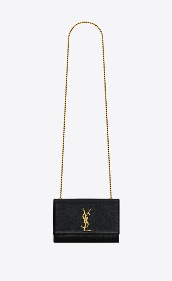 SAINT LAURENT KATE SMALL IN SHINY GRAINED LEATHER