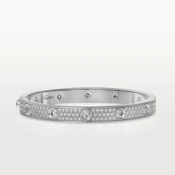 CARTIER LOVE BRACELET, DIAMOND-PAVED