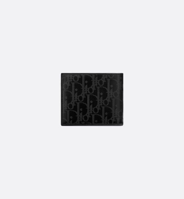 DIOR Bifold Wallet  Black Oblique Galaxy Leather - Image 3